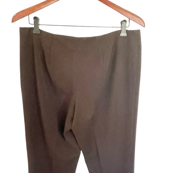 Talbots Chocolate Brown Stretch Ankle Pants Size 12 Dress Pants Career CorpCore - Picture 3 of 7